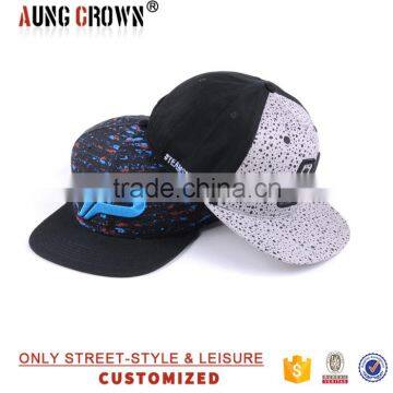 Korean Style Floral Digital Print Snapback Caps photo-3