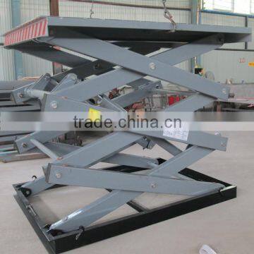 stationary hydraulic scissor goods lift