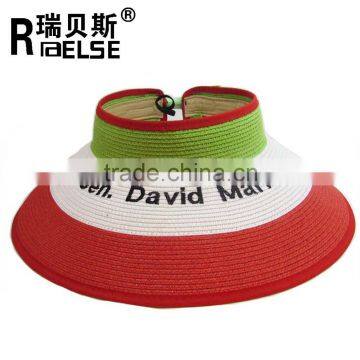 fashion lady hat cheap visor hat customed logo paper straw hat