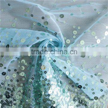 100% Polyester Embroidered Sequins Lace for Wedding Dress/ball Gown photo-3