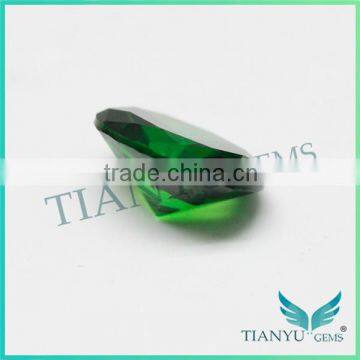 Artificial Stone Polished, Custom Cut Gemstones, Blue Green Zircon Cubic Zirconia Stones European Machine Star Cut photo-3