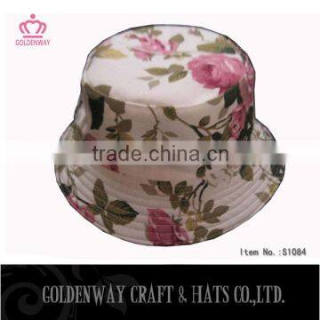 Hot selling printed bucket hats floral print hat