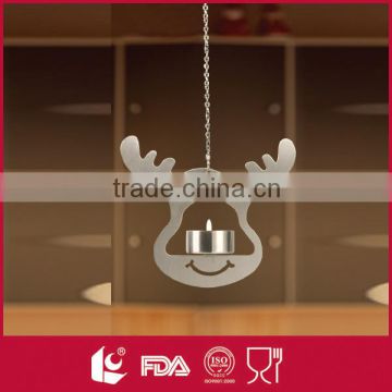 High quality competitive price reindeer shaped hanging metal stemmed votive candle holders