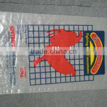 Colorful bopp laminated 25kg chicken feed bag