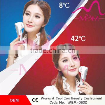 New Special! Ionic beauty instrument cool&warm beauty instrument sonic ionic facial care beauty machine