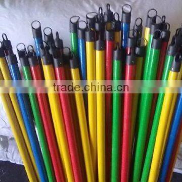 HOUSEHOLD CLEANING TOOLS COLOURFUL PVC COATED WOOD BROOM STICK