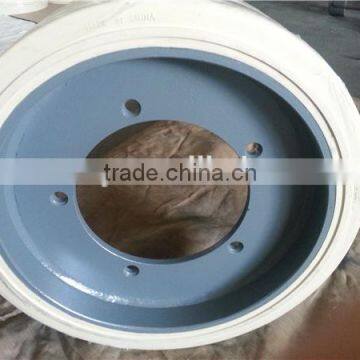 Made in China Mobile High Strength Scissor Work Lift Platform Solid Tire 16x5x12 Without Brake photo-4