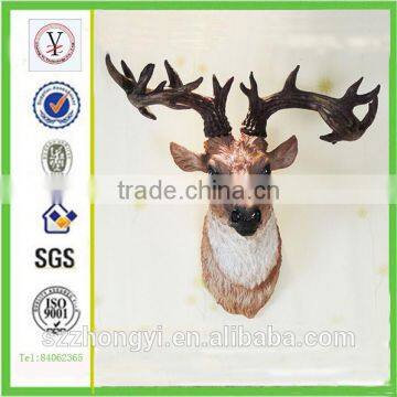 2014 factory custom-made high quality resin deer head,ODM deer head for home decor