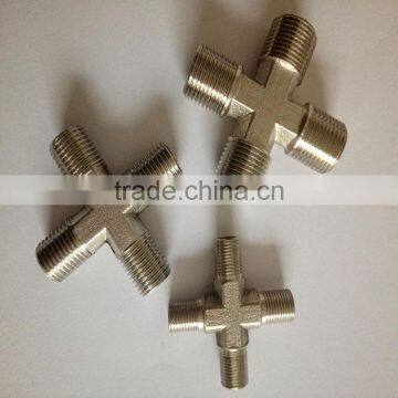 cross type connector thread male and female ,pneumatic fitting ,pneumatic connector