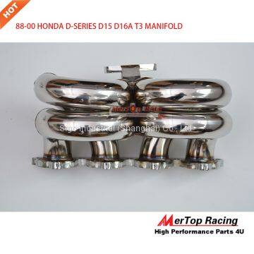 Mertop Race 88-00 HOND* CIVI*/CRX DEL SOL B-SERIES T3 RAM HORN TURBO MANIFOLD photo-3