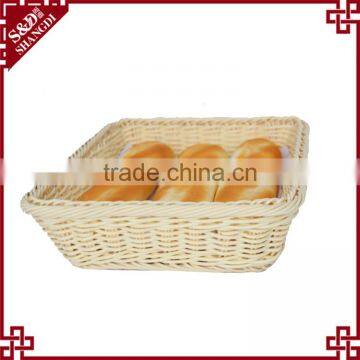 Eco-friendly Washable Plastic Rattan for Supermarket Kitchen Fancy Cheap Wholesale Baskets photo-4