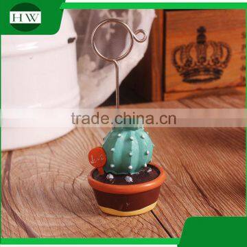 Cheap Mini Resin Cartoon Plant Pot Cactus Photo Name Business Card Holder photo-4