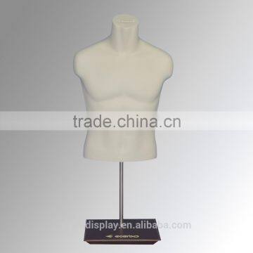 high quality half body fiberglass female torso mannequin without head and arm