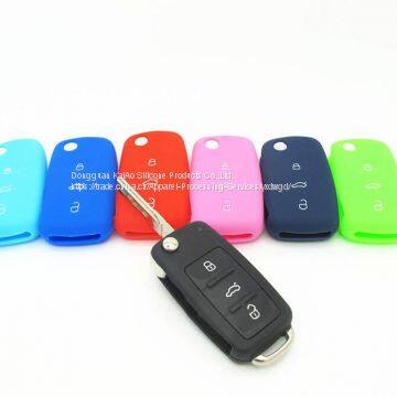 Red Blue Orange Eco-friendly Silicone Soft Cover Car Protective Key Cases photo-4