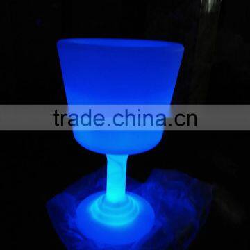 Illumianted led rechargeable li battery operated led ice bucket/wine cooler