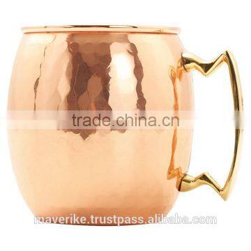 16 oz Solid Copper Moscow Mule Mug /Copper Moscow Mule Mugs With Riveted Handle photo-2