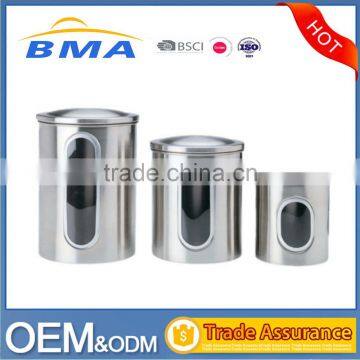 Stainless Steel Storage Canister Nut Canister Set Of 3