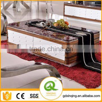 Fashionable Marble Top Wooden Designer Coffee Table C383