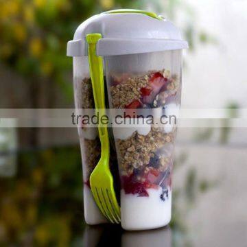 Fruit Salad Container Salad To Go Cup With Fork photo-2