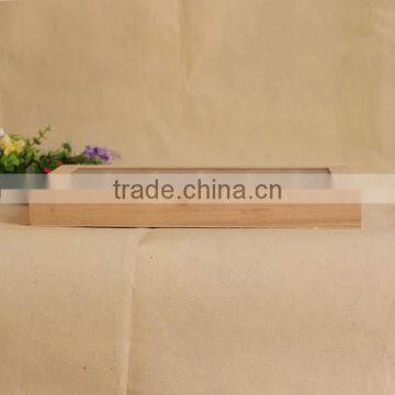 Exquisite Transparent Cover Wooden Cosmetics Storage Box, Square Wood Lattice Packaging Box