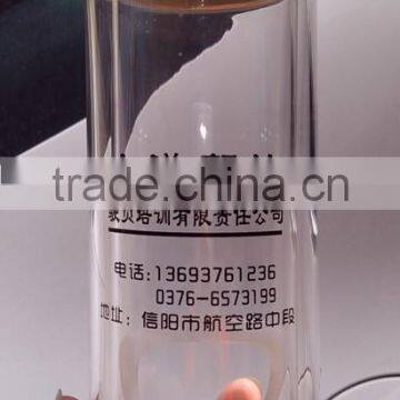 2016 New Design Double Wall Glass Bottles Tea Infuser Water Bottle With PP Lid photo-3