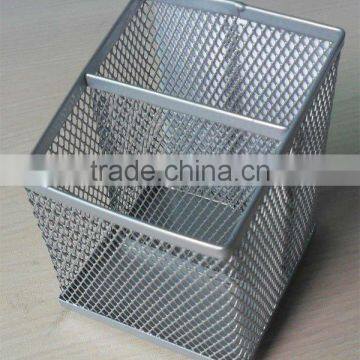 Metal Mesh Desk Pen Holder