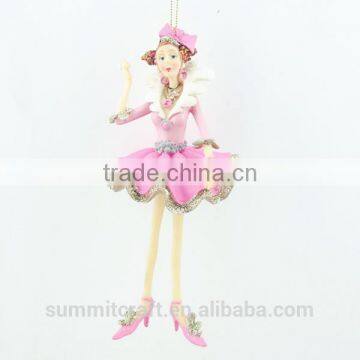 Best Selling Christmas Ornament Items Resin Christmas Lady Figurines photo-5