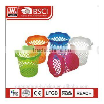 Haixing 2013New PP Waste Paper Basket Plastic Designer Waste Basket