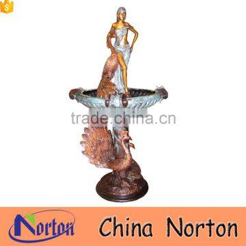 Outdoor antique casting nude women bronze fountain NTBF-M087A