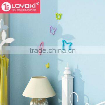 New DIY MDF wood butterfly shape wall sticker best and colorful 3D sticker wholesale wall decor