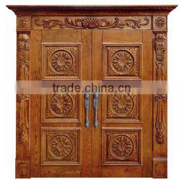 Luxury Antique Solid Wood External Door for Villa and Hotel, Finished by Handcarved BF11-12191c photo-3