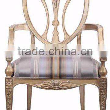 Classic Elegant Chinoiseries Painted English Style Solid Wood Dining Armchair With Beautiful Floral Fabric BF12-05274d photo-5