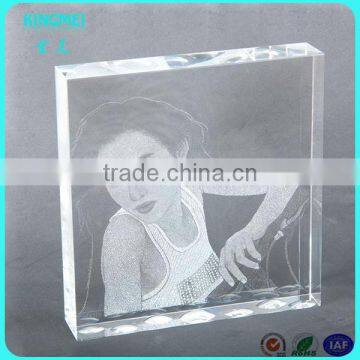 3D Laser engraving crystal photo frames