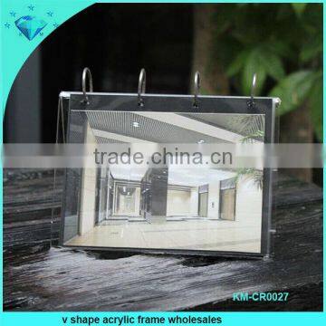 Customize v shape acrylic funia photo frame