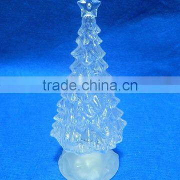 High Quolity LED color changing acrylic and PE Christmas tree