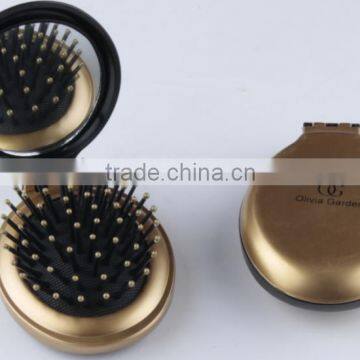 Plastic Round/oval Folding Mirror and Comb photo-2
