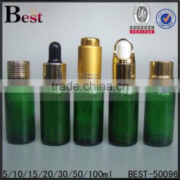 30ml Best Seller Cosmetic Glass Bottle With Basket Dropper Cost Price Essential Oil Green Glass Dropper Bottle Wholesale photo-3