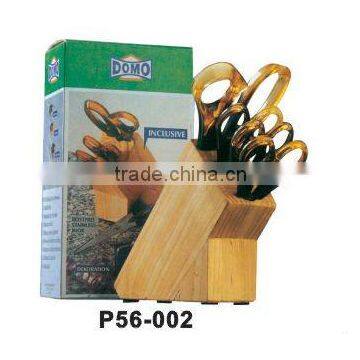 SCISSORS SET WITH WOODEN BLOCK