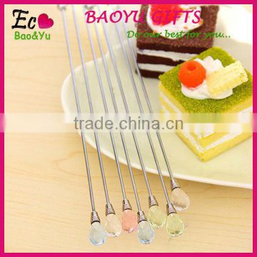 Hot Sale Crystal Coffee Stirrer Stainless Steel Coffee Whisk Coffee Frother Stirrer