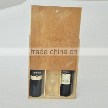 China soft wood wine box supplier