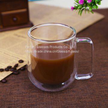 250ML Handmade Double Wall Glass Cup Coffee Mug Milk Cup Juice Mugs Hotel Glassware Hotel Coffee Cup Hotel Glass Cup photo-2