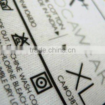 0.005USD/PC eco-friendly heat transfer tagless label marque/griffe