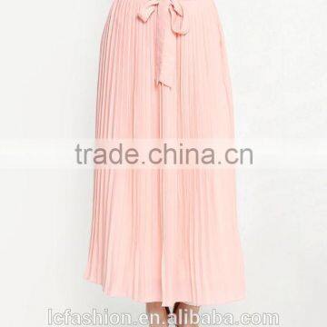 Chiffon Pleated Belt at Front Latest Model Full Skirt Ladies photo-2
