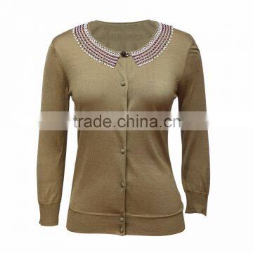 Beaded Silk Knitwear Cardigan Manufacturers