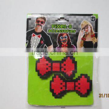 2015 Latest Acrylic Pixelated Bow Tie ,bowknot Plastic Bow Tie Brooch photo-2