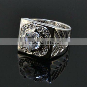 silver man cz and stone rings