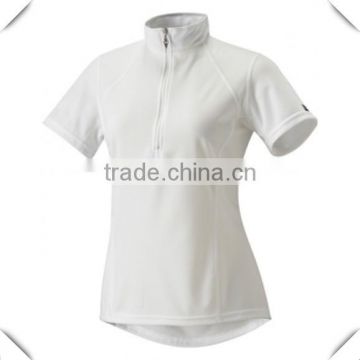 OEM Fashionable style Plus Size Coolmax short sleeve Riding Shirt for ladies with brand name logo embroidery