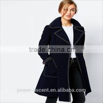 2016 hot sale fashion designer ladies long top coat