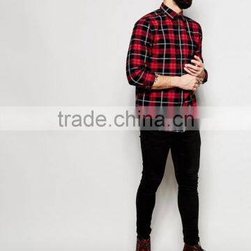 Latest Man Flannel Check Shirt With Your Logo photo-4