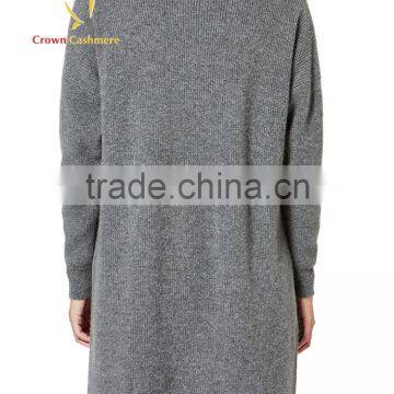 Korean Fashion Women Grey Deep V Neck Cashmere Cardigan photo-2